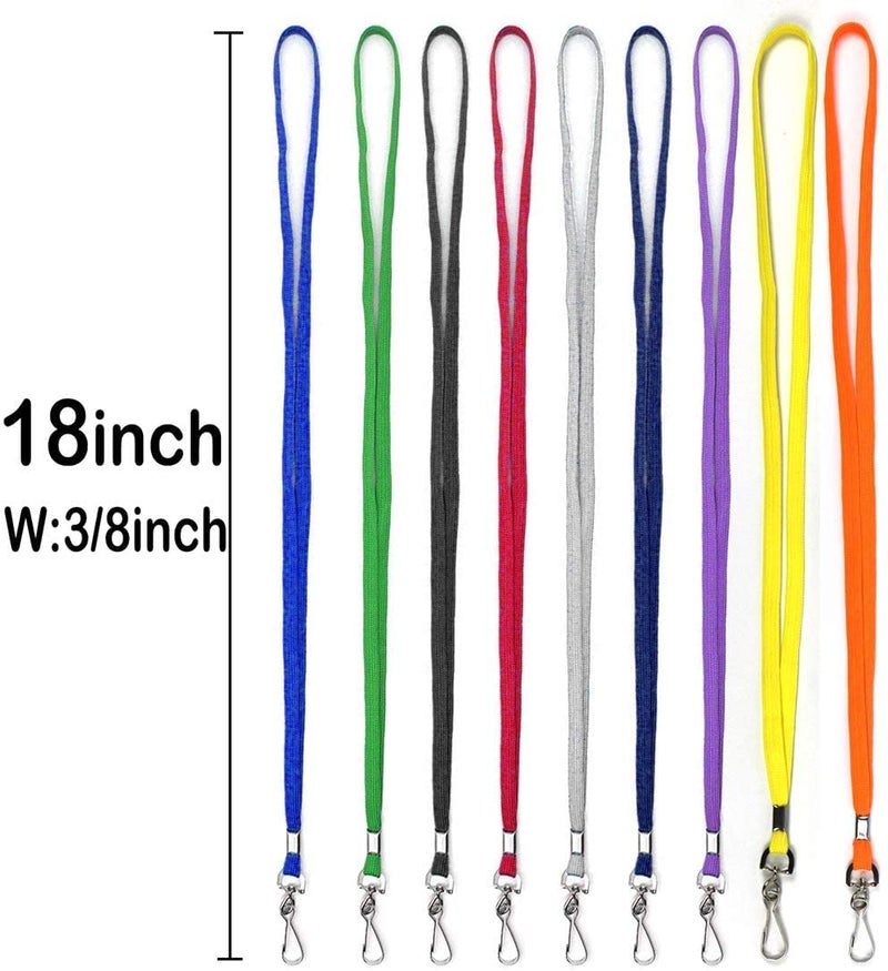 Bird Fiy Lanyard 100 Pack Bulk Badge Lanyards for ID Badges Neck Cruise Name Tag ID Holder (Green, 100 Pack) - Image 2
